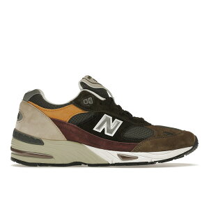 New Balance �j���[�o�����X �����Y �X�j�[�J�[ �yNew Balance 991 Olive Burgundy Brown�z �T�C�Y US_7.5(25.5cm) Brown/Bordeaux/Yellow/Pink