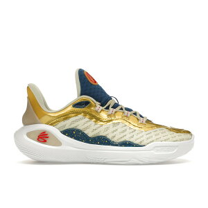 Under Armour �A���_�[�A�[�}�[ �����Y �X�j�[�J�[ �yUnder Armour Curry 11 Champions Mindset�z �T�C�Y US_7(25.0cm) Lemon Ice/Metallic Gold/Red