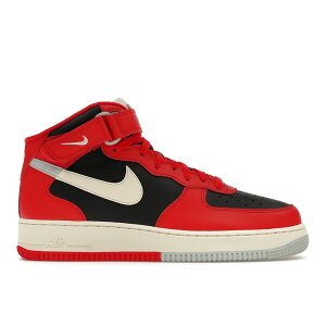 Nike �i�C�L �����Y �X�j�[�J�[ �yNike Air Force 1 Mid LV8 Split Black Red�z �T�C�Y US_11.5(29.5cm) Black/Coconut Milk-Light Silver-University Red-Black