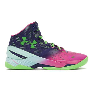 Under Armour �A���_�[�A�[�}�[ �����Y �X�j�[�J�[ �yUA Curry 2 Northern Lights�z �T�C�Y US_8(26.0cm) Rebel Pink/Purple Panic-Poison Green
