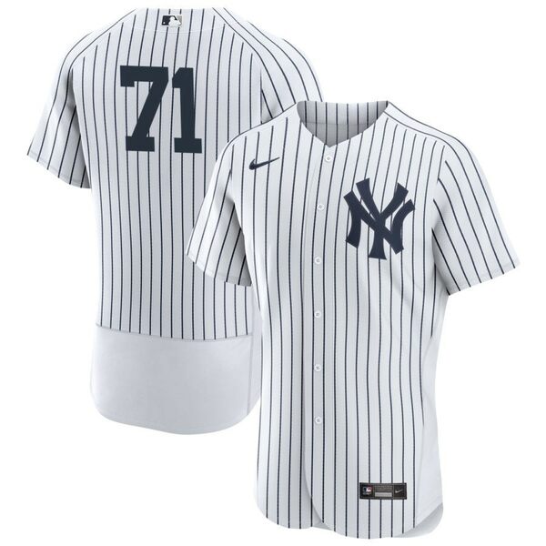完成品 ナイキ メンズ ユニフォーム トップス New York Yankees Nike Home Authentic Custom Jersey  White
