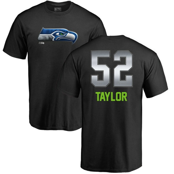 非常に高い品質 ファナティクス メンズ Tシャツ トップス Seattle Seahawks NFL Pro Line by Fanatics Branded Personalized Midnight Mascot TShirt Black