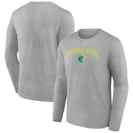 ファナティクス メンズ Tシャツ トップス Norfolk State Spartans Fanatics Branded Campus Long Sleeve TShirt Gray