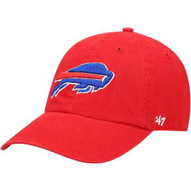 フォーティーセブン メンズ 帽子 アクセサリー Buffalo Bills '47 Secondary Clean Up Adjustable Hat Red
