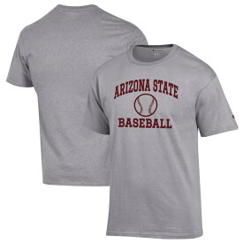 チャンピオン メンズ Tシャツ トップス Arizona State Sun Devils Champion Baseball Icon TShirt Gray