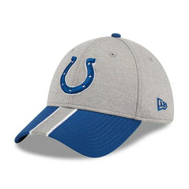 ニューエラ メンズ 帽子 アクセサリー Indianapolis Colts New Era Striped 39THIRTY Flex Hat Heather Gray/Royal
