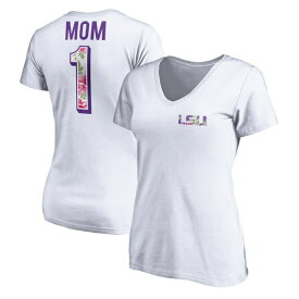 ファナティクス レディース Tシャツ トップス LSU Tigers Fanatics Branded Women's Mother's Day Logo VNeck TShirt White