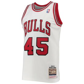 ミッチェル&ネス メンズ ユニフォーム トップス Michael Jordan Chicago Bulls Mitchell & Ness 199495 Hardwood Classics Authentic Player Jersey White