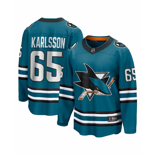 ファナティクス メンズ パーカー・スウェットシャツ アウター Men's Branded Erik Karlsson Teal San Jose Sharks Home Premier Breakaway Player Jersey Teal