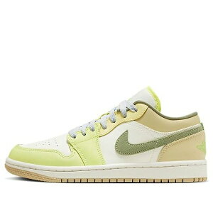 Air Jordan �W���[�_�� ���f�B�[�X �X�j�[�J�[ Lemon �y(WMNS) Air Jordan 1 Low 'Sail Oil Green Light Lemon' FD9906-131�z �T�C�Y US_7.5(24.5cm)