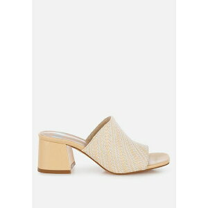 ラグ アンド コー レディース スリッポン・ローファー シューズ Morgana Woven Raffia Slip Ons Beige