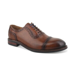 o[X[ Y hXV[Y V[Y Men's Ashfordd Cap Toe Brogue Leather Dress Shoe, Created for Macy's Brown Leather