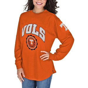 vX{bNX fB[X Jbg\[ gbvX Women's Tennessee Orange Tennessee Volunteers Edith Long Sleeve Oversized Top Tennessee Orange