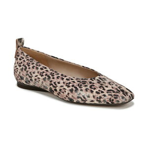 �i�`�����C�U�[ ���f�B�[�X �T���_�� �V���[�Y Carla Square Toe Ballet Flats Metallic Leopard Print Leather