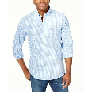 g~[ qtBK[ Y Vc gbvX Men's Big & Tall Classic-Fit Twain Stretch Check Shirt Collection Blue
