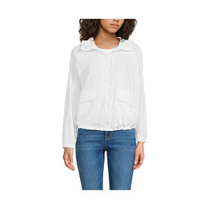 YGh fB[X WPbgu] AE^[ Women's UPF Packable Hooded Windbreaker Jacket White