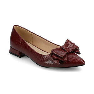 W[j[RNV fB[X T_ V[Y Women's Ophelia Bow Low Block Heel Dress Flats Oxblood Croco
