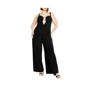 VeB[VbN fB[X s[X gbvX Plus Size Flaunt It Jumpsuit Black