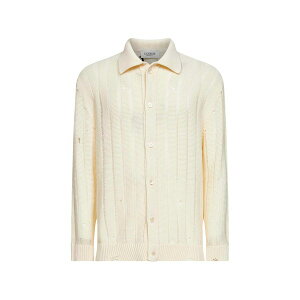���l�E�X �����Y �J�[�f�B�K�� �A�E�^�[ Distressed collared cardigan Neutrals