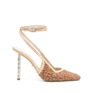 �W�[�V�[�f�B�[�G�X ���f�B�[�X �p���v�X �V���[�Y 100mm gcds cube monogram-raffia pumps Brown