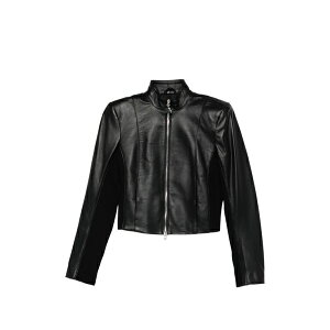 �p�g���c�B�A �y�y ���f�B�[�X �W���P�b�g���u���]�� �A�E�^�[ Knitted inserts leather biker jacket Black