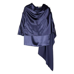 �|�[�c 1961 ���f�B�[�X �V���c �g�b�v�X Draped satin-effect top Blue