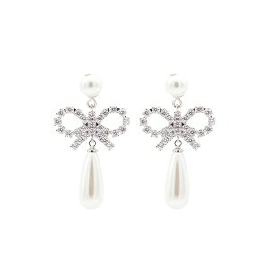 �Z���t�E�|�[�g���C�g ���f�B�[�X �s�A�X���C�������O �A�N�Z�T���[ Bow droplet earrings Silver