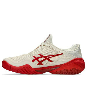 ASICS �A�V�b�N�X �����Y �X�j�[�J�[ �yASICS Court FF 3 Novak 'Cream Classic Red' 1041A522-968�z �T�C�Y US_10.5(28.5cm)