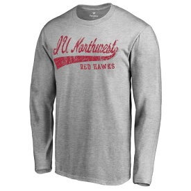 ファナティクス メンズ Tシャツ トップス Indiana University Northwest Red Hawks Fanatics Branded AllAmerican Primary Long Sleeve TShirt Heather Gray