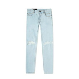 バルマン メンズ デニムパンツ ボトムス Distressed Skinny Jeans Blue