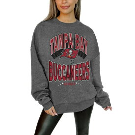 ゲームデイ レディース パーカー・スウェットシャツ アウター Tampa Bay Buccaneers Gameday Couture Women's Long Weekend Premium Fleece Drop Shoulder Pullover Sweatshirt Charcoal