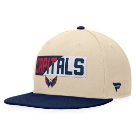 ファナティクス メンズ 帽子 アクセサリー Washington Capitals Fanatics Goalaso Snapback Hat Cream/Navy