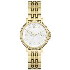 スカーゲン レディース 腕時計 アクセサリー Women's Signatur Sport Lille Three Hand Date Gold-Tone Stainless Steel Watch 34mm Gold-Tone