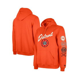 ニューエラ メンズ パーカー・スウェットシャツ アウター Men's Orange Detroit Pistons 2023/24 City Edition Pullover Hoodie Orange
