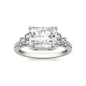 チャールズ アンド コルバード レディース リング アクセサリー Moissanite Radiant Cut Engagement Ring 2-9/10 ct. t.w. Diamond Equivalent in 14k White Gold White Gold