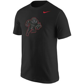 ナイキ メンズ Tシャツ トップス Ohio State Buckeyes Nike Mascot Logo Color Pop TShirt Black