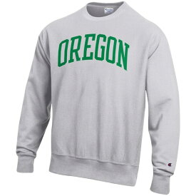 チャンピオン メンズ パーカー・スウェットシャツ アウター Oregon Ducks Champion Arch Reverse Weave Pullover Sweatshirt Heathered Gray