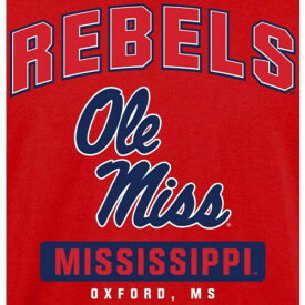 ファナティクス メンズ Tシャツ トップス Ole Miss Rebels Campus Icon Long Sleeve TShirt Red