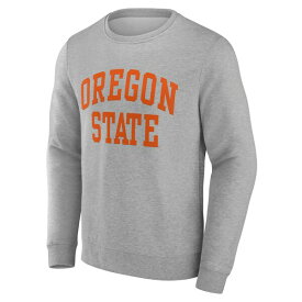 ファナティクス メンズ パーカー・スウェットシャツ アウター Oregon State Beavers Fanatics Branded Basic Arch Sweatshirt Gray