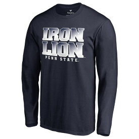 ファナティクス メンズ Tシャツ トップス Penn State Nittany Lions Fanatics Branded Hometown Collection Iron Lion Long Sleeve TShirt Navy