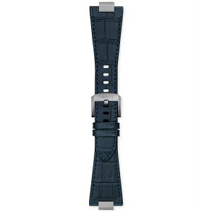 eB\bg fB[X rv ANZT[ Official PRX Interchangeable Blue Leather Watch Strap Black