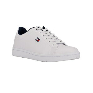 g~[ qtBK[ fB[X Xj[J[ V[Y Men's Lendar Flag Logo Lace Up Sneakers White, Navy Multi