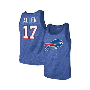 �}�W�F�X�e�B�b�N �����Y �V���c �g�b�v�X Men's Josh Allen Royal Buffalo Bills Tri-Blend Player Name Number Tank Top Royal