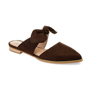 W[j[RNV fB[X T_ V[Y Women's Telulah Bow Slip On Flat Mules Brown