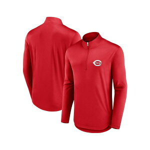 �t�@�i�e�B�N�X �����Y �p�[�J�[�E�X�E�F�b�g�V���c �A�E�^�[ Men's Red Cincinnati Reds Quarterback Quarter-Zip Top Red