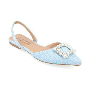 �W���[�j�[�R���N�V���� ���f�B�[�X �T���_�� �V���[�Y Women's Hannae Embellished Slingback Flats Blue