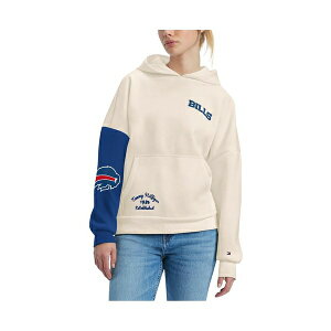 g~[ qtBK[ fB[X p[J[EXEFbgVc AE^[ Women's Cream, Royal Buffalo Bills Harriet Pullover Hoodie Cream, Royal