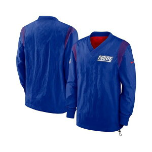 iCL Y WPbgu] AE^[ Men's Royal New York Giants Sideline Team ID Reversible Pullover Windshirt Royal