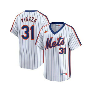 �i�C�L �����Y �V���c �g�b�v�X Men's Mike Piazza White New York Mets Throwback Cooperstown Limited Jersey White