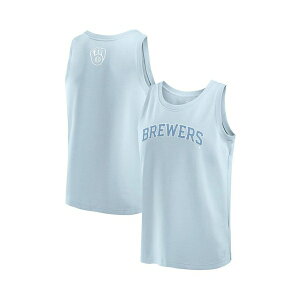 �t�@�i�e�B�N�X �����Y �V���c �g�b�v�X Men's Light Blue Milwaukee Brewers Elements Tank Top Light Blue